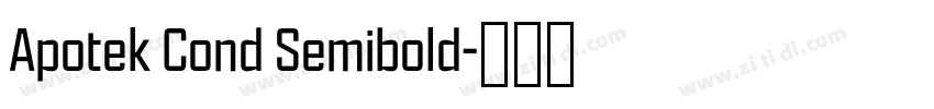Apotek Cond Semibold字体转换